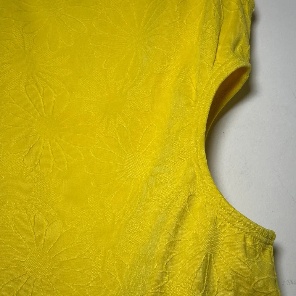 Wonder Nation Girls Yellow‎ Daisy Floral One Shoulder Cutout Swimsuit Size M 8